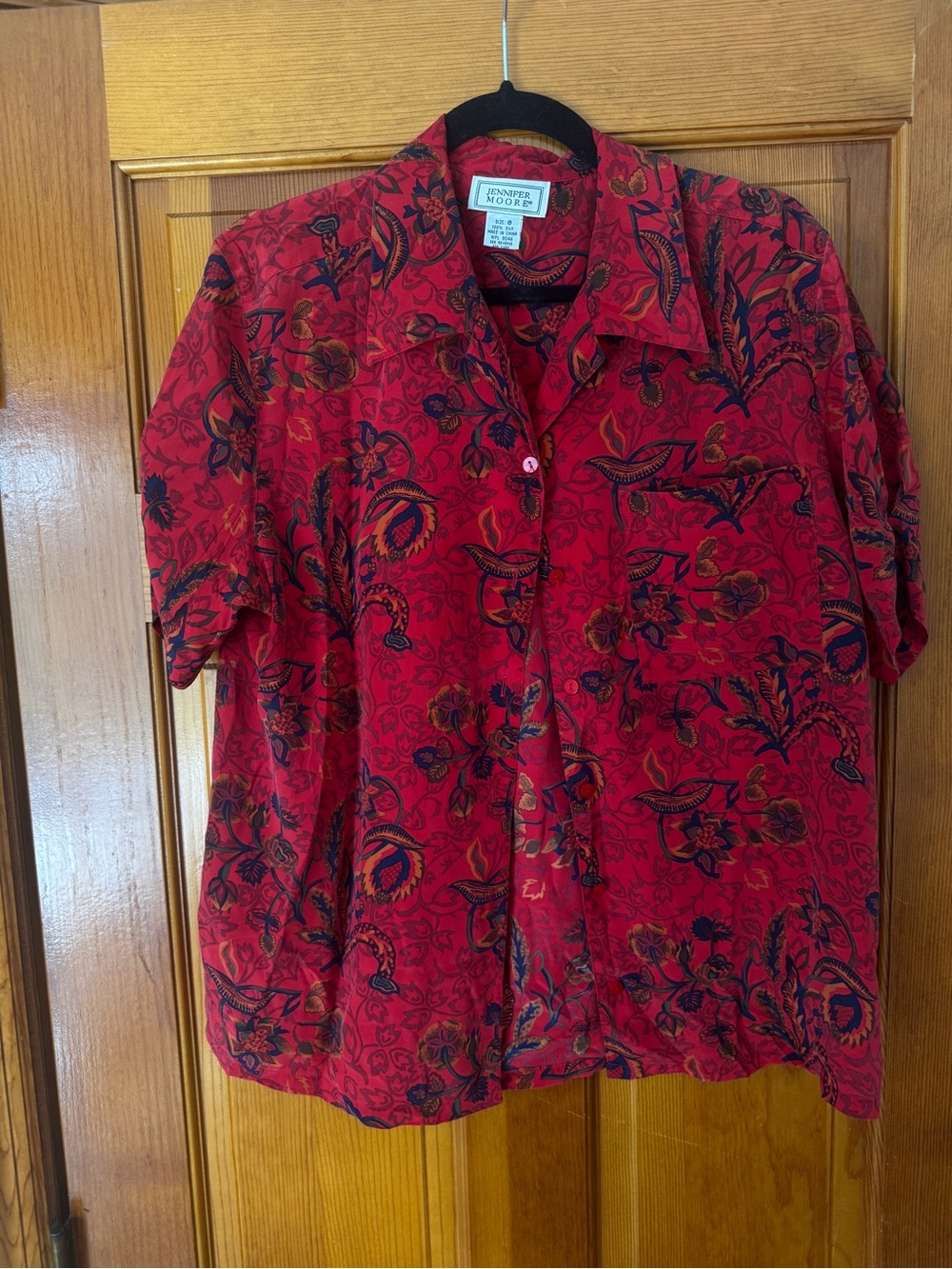 Vintage Jennifer Moore 100% silk shirt